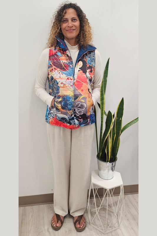 ORIENTIQUE Reversible Puffer Vest 3244