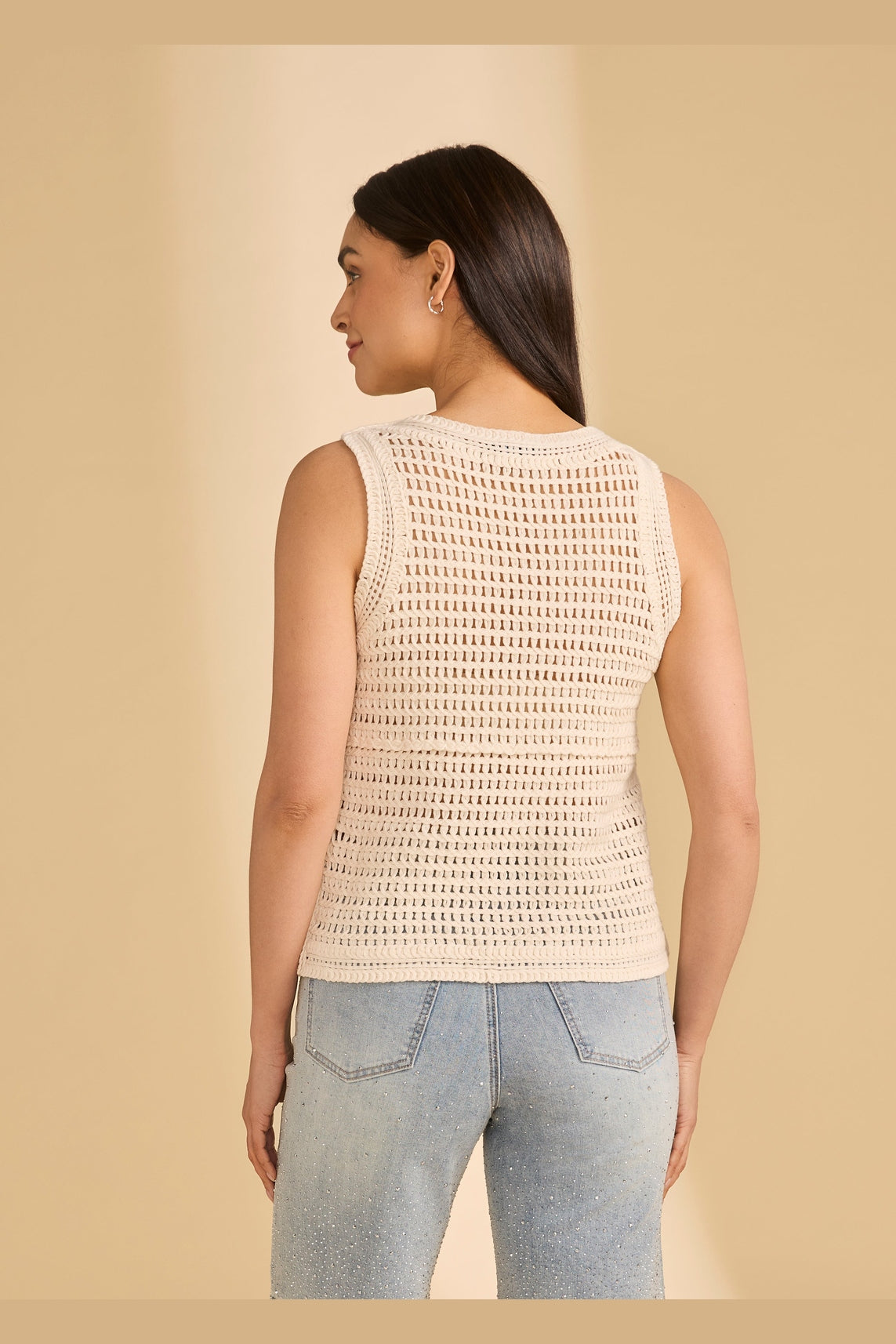 FDJ Sleeveless Crochet Sweater 1258330