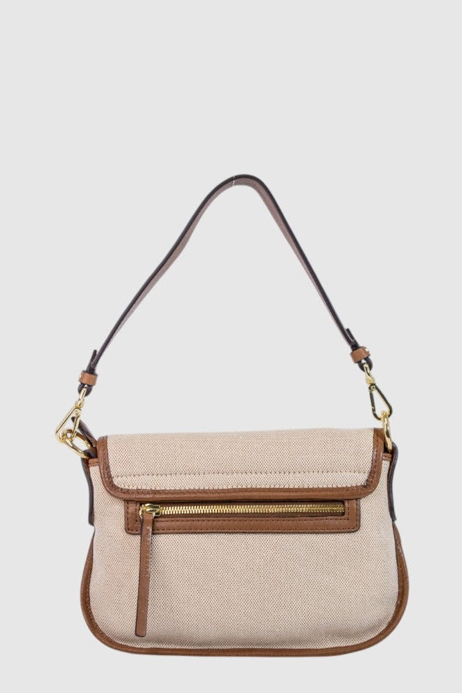 THE TREND Accornero Canvas & Leather Shoulder Bag 5284895