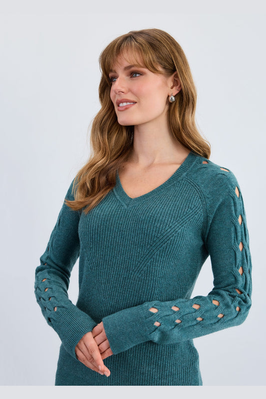 FDJ L/S V Neck Sweater 1915333