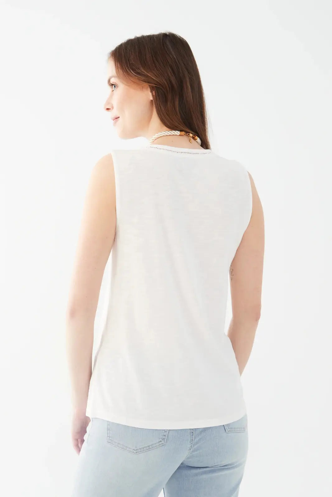 FDJ Sleeveless V Neck Top 3026476 *Final Sale*