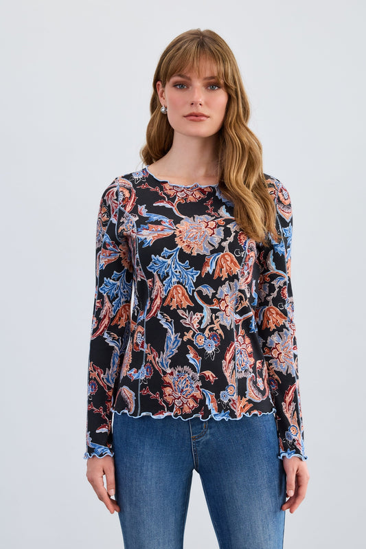 FDJ L/S Boat Neck Top 3285161