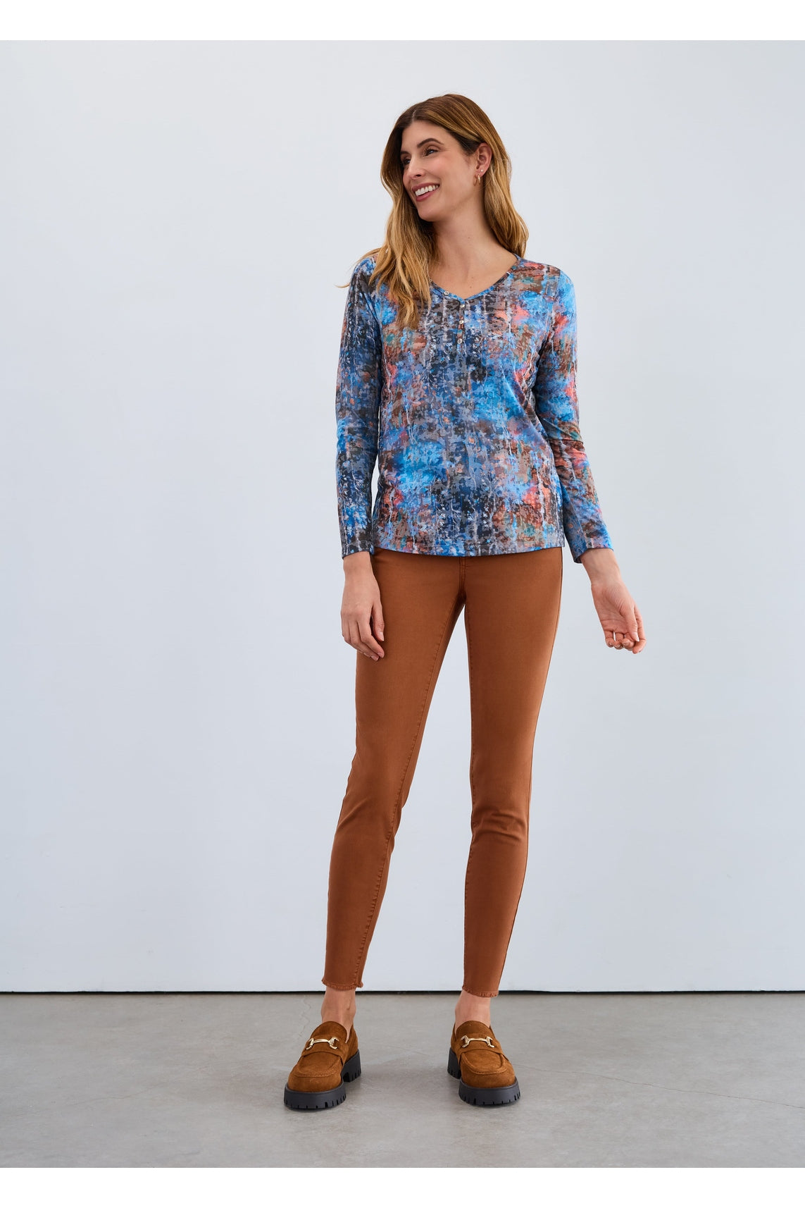 FDJ L/S V Neck Top 3390844