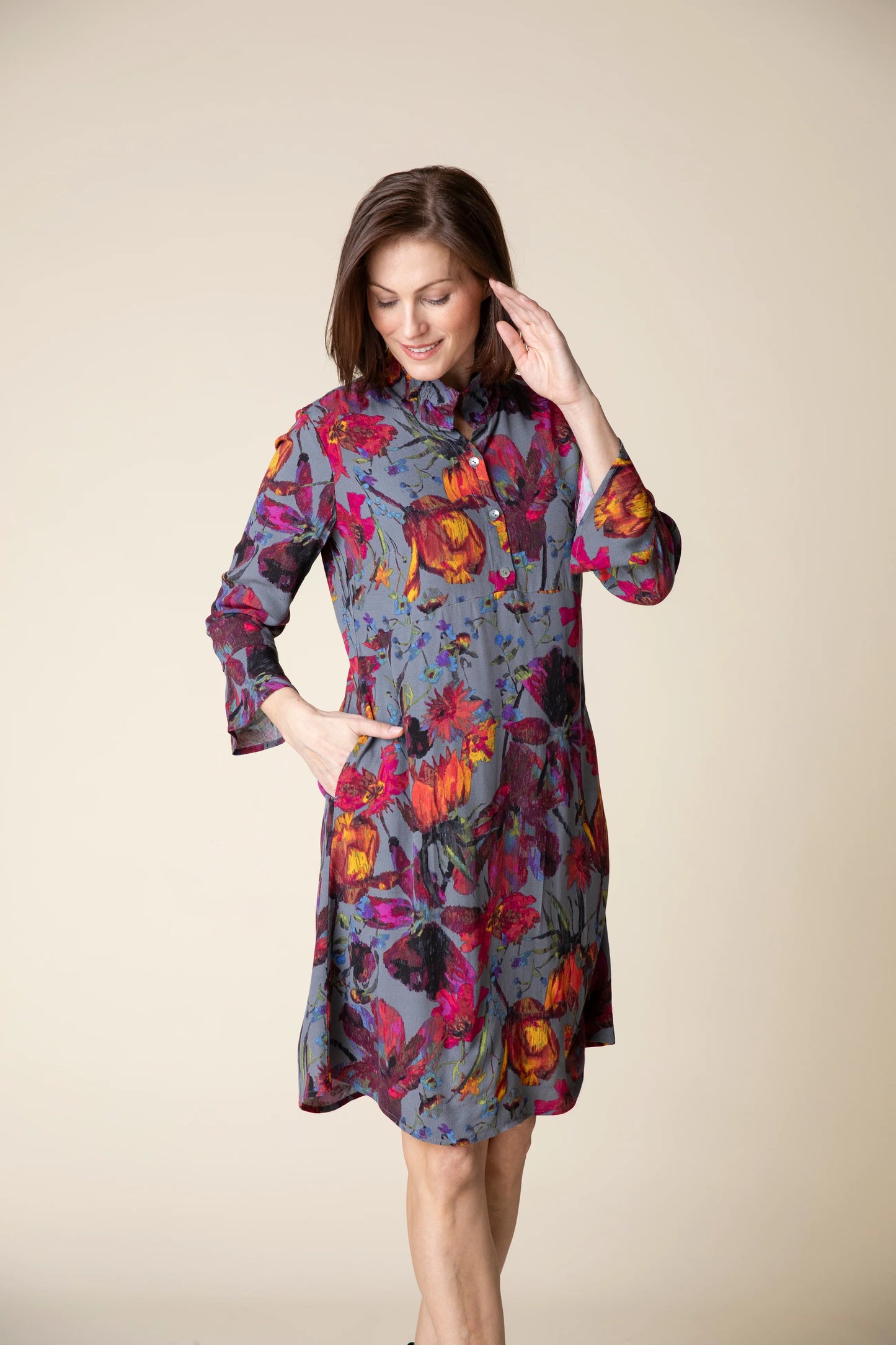 HABITAT Flounce Sleeve Pocket Dress H34280 *Final Sale*