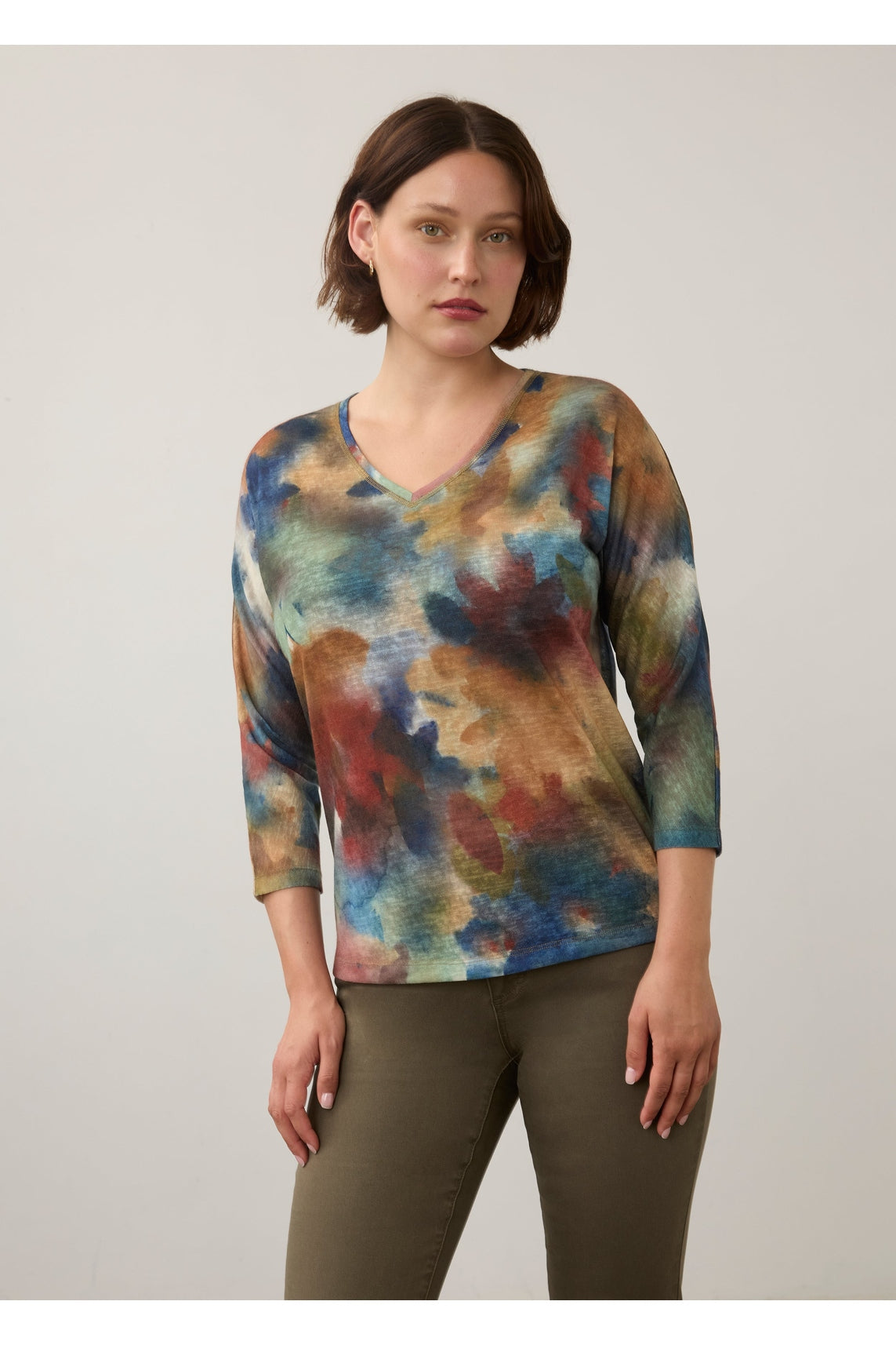 FDJ Drop Shoulder V-neck Top 3556451