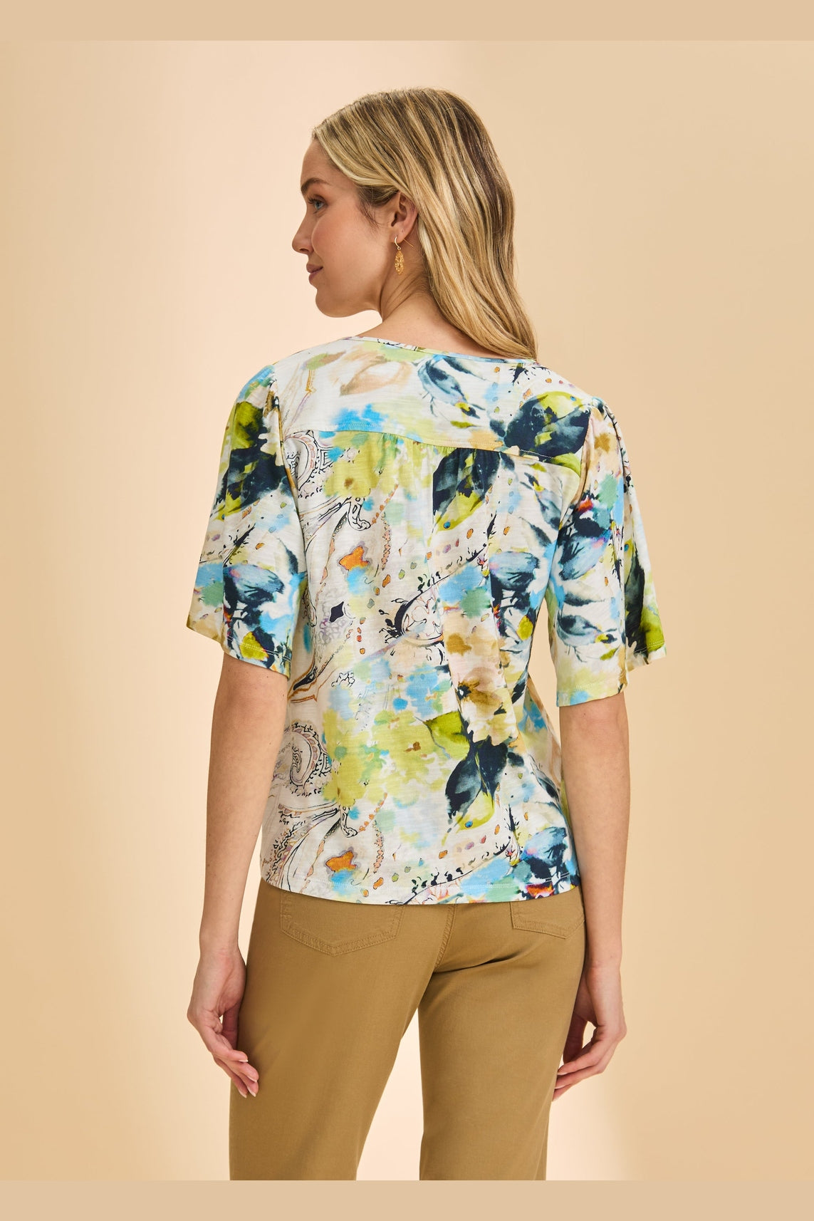 FDJ S/S V Neck Top 3956476