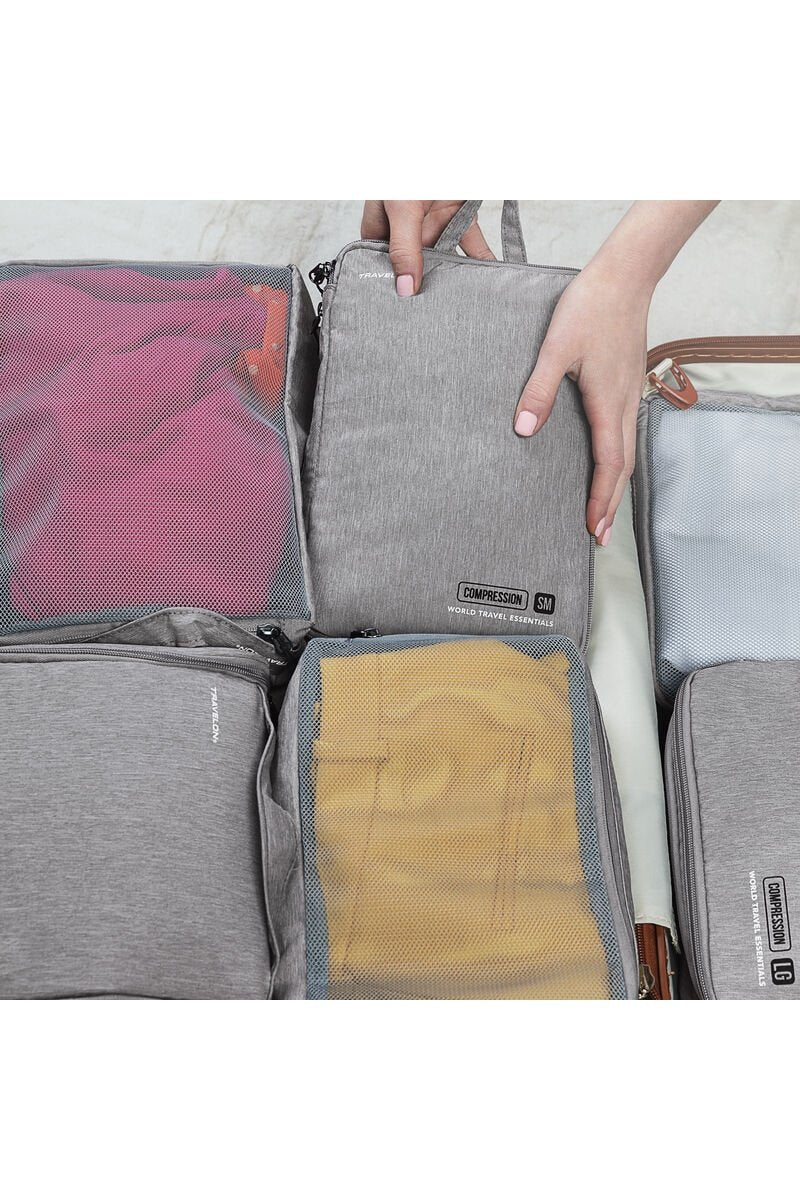 TRAVELON 43507 World Travel Essentials Travel Set of 3 Soft Packing Cubes