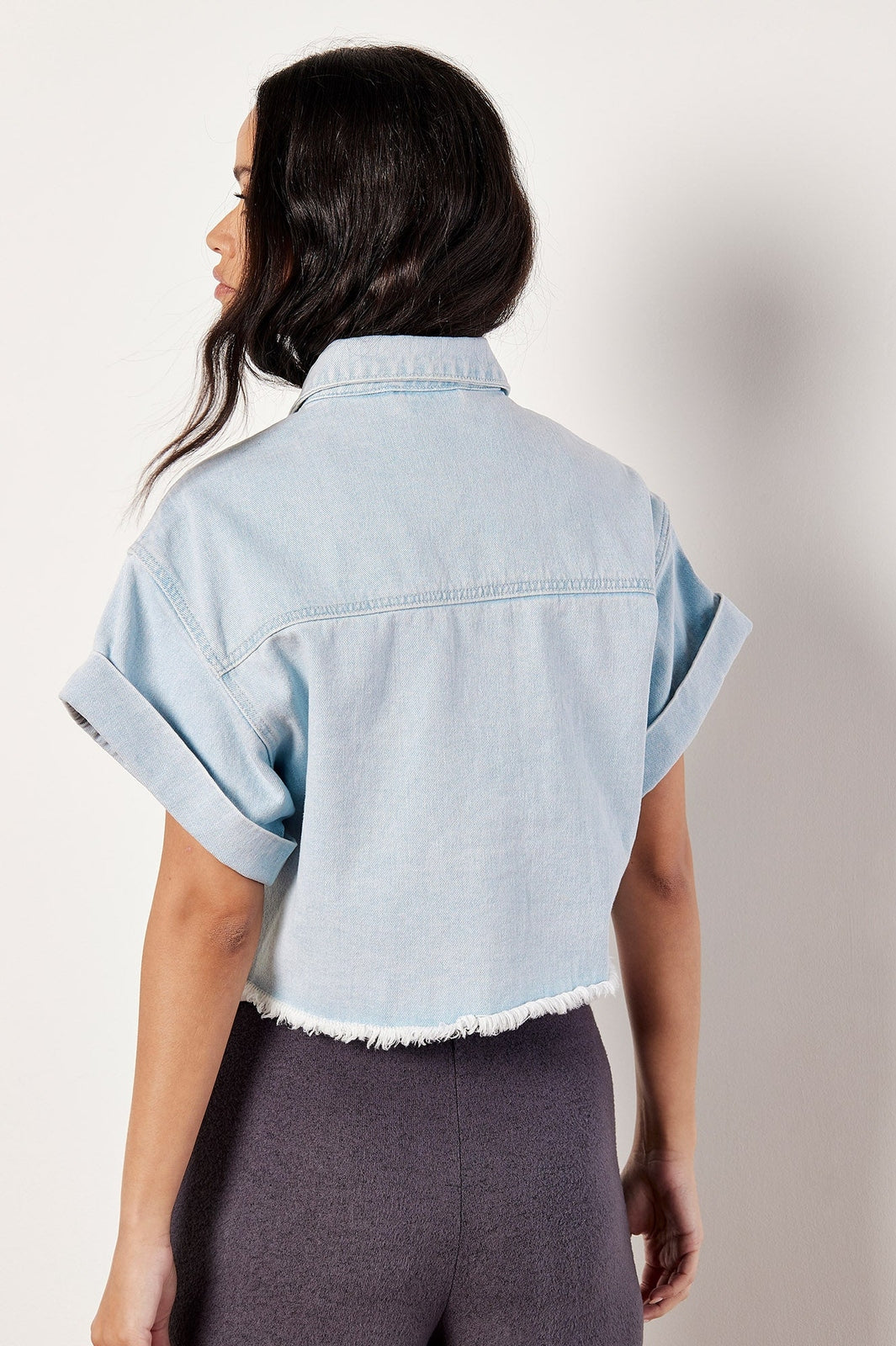 APRICOT Turn Up Crop Denim Jacket 890176 **FINAL SALE**