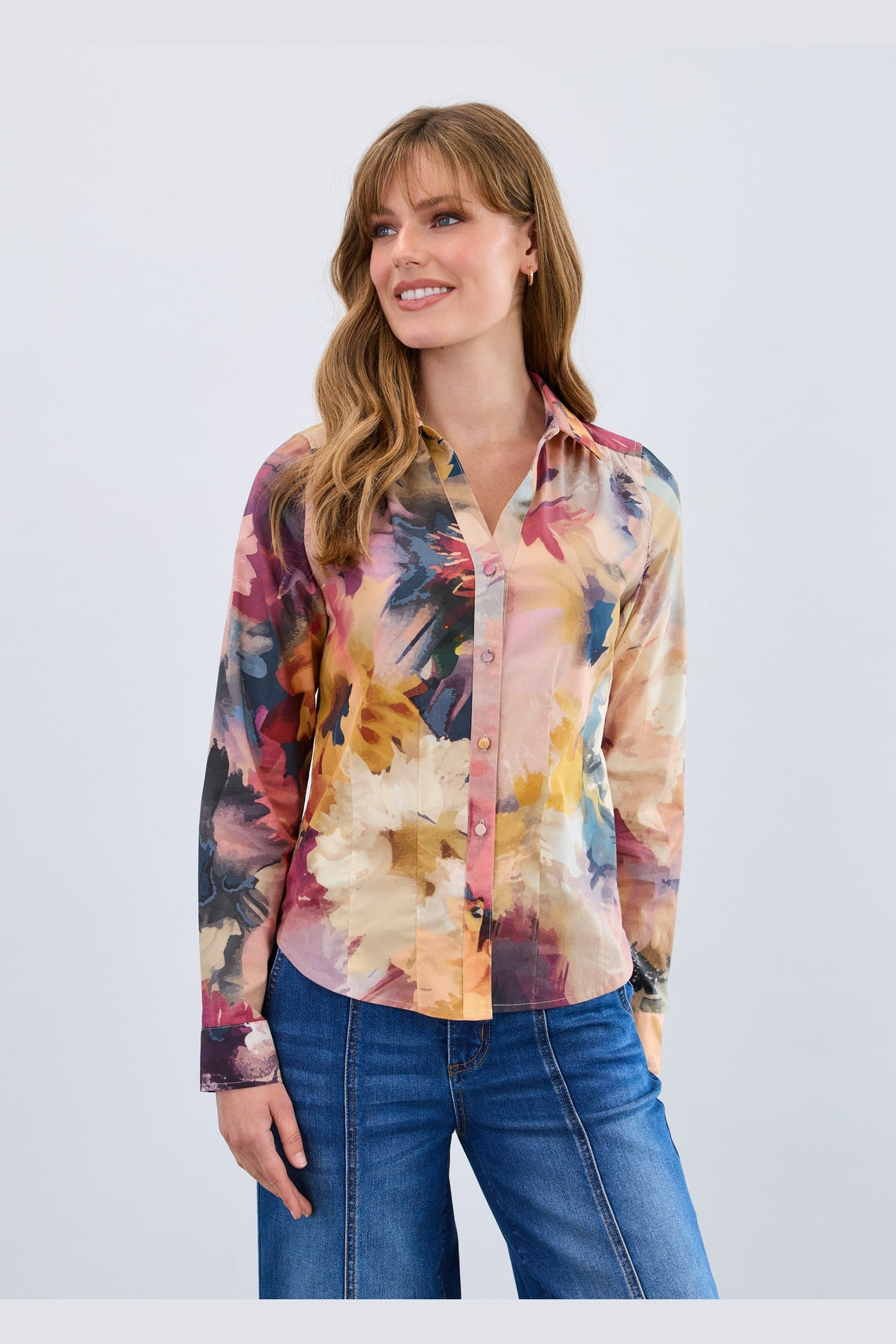 FDJ L/S Split Neck Shirt 7004623