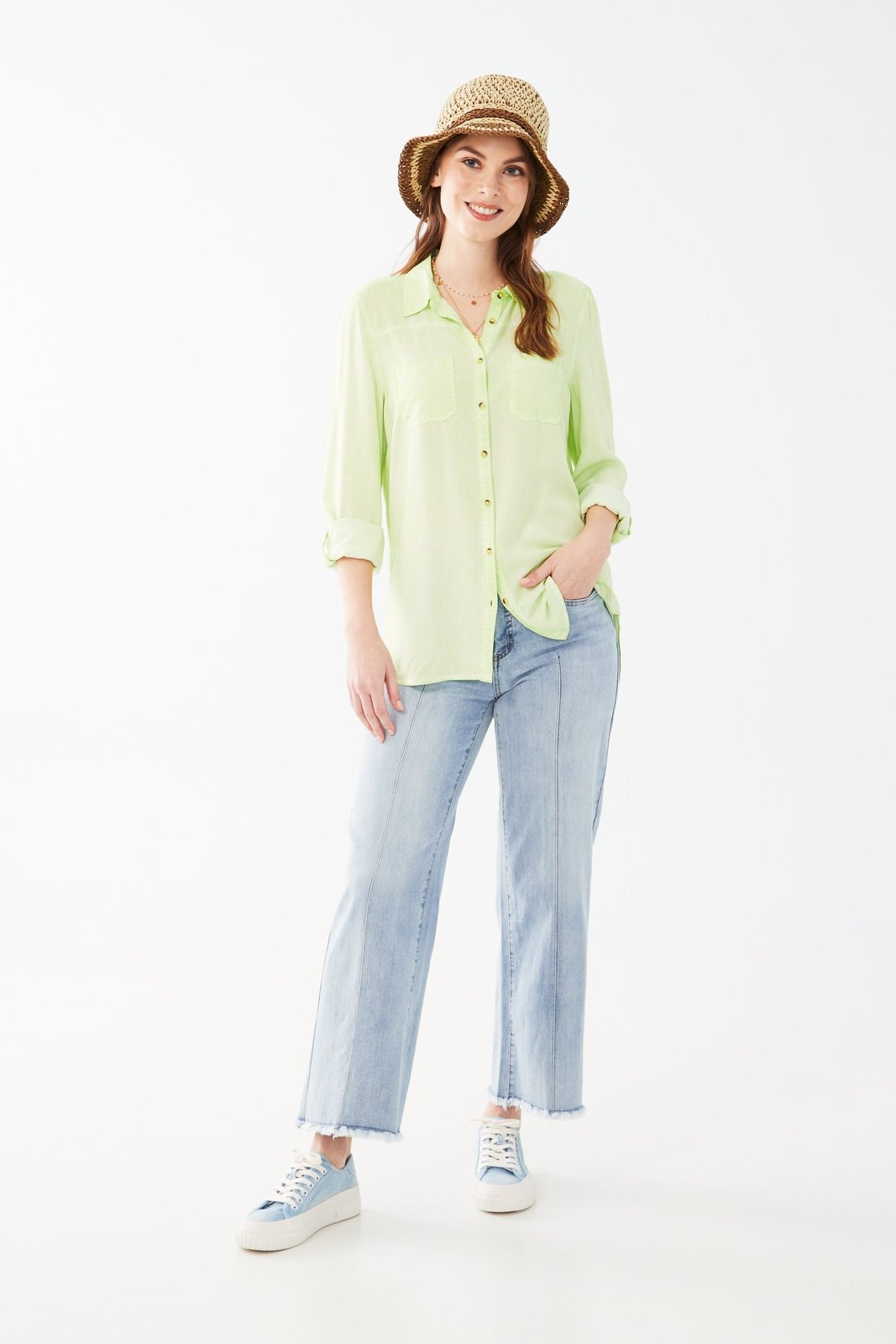 FDJ Long Sleeve Roll Tab Shirt 7198985 "FINAL SALE"