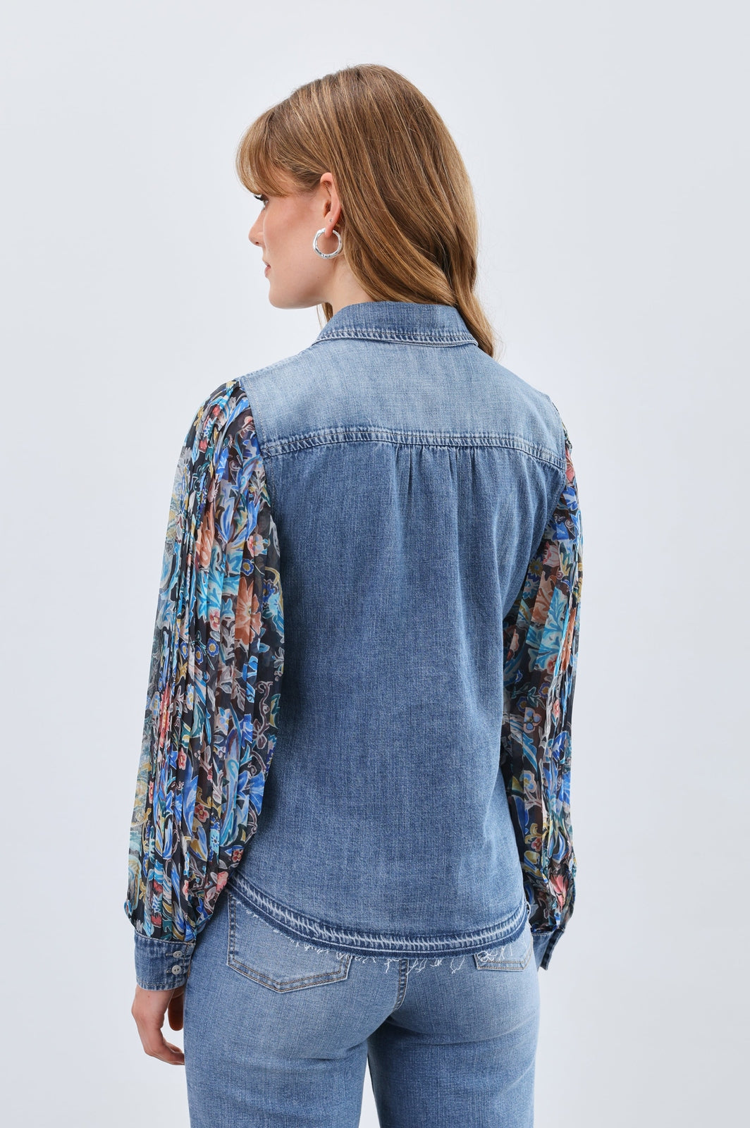 FDJ Pleated Sleeve Chambray Shirt 7211853