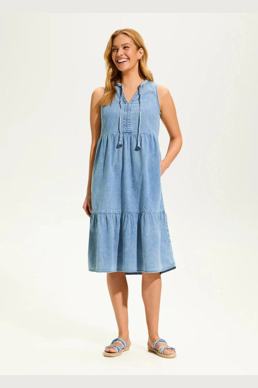 FDJ light Denim Tiered Dress 7811992 *FINAL SALE*