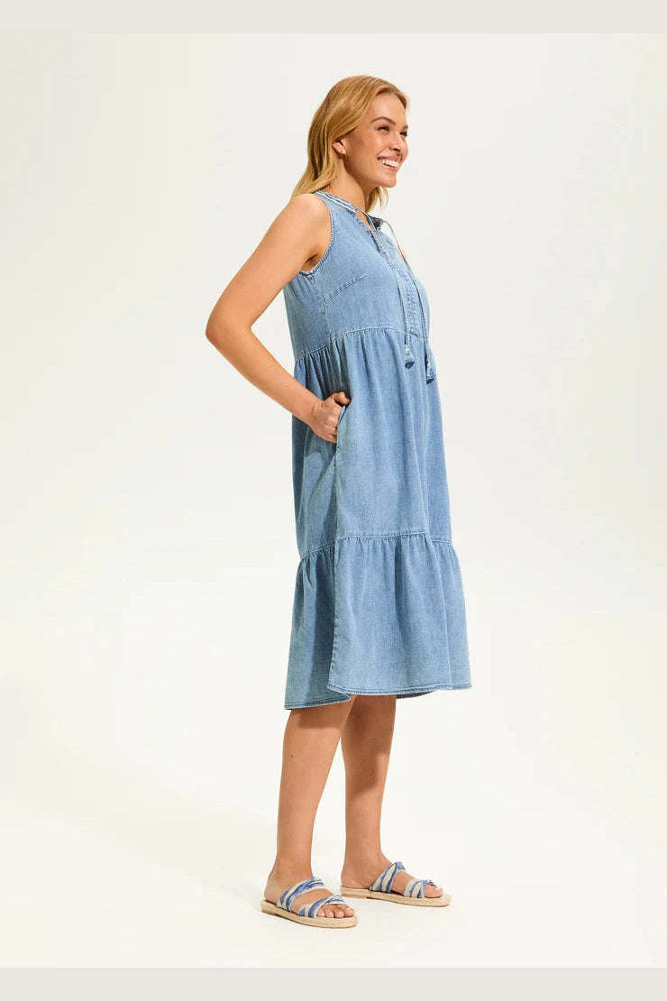 FDJ light Denim Tiered Dress 7811992