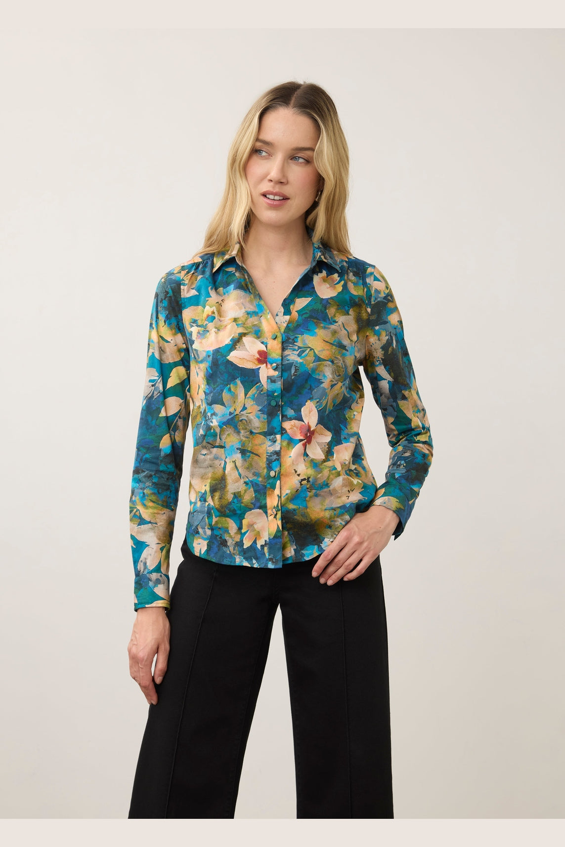 FDJ Long Sleeve Split Neck Shirt 7902623
