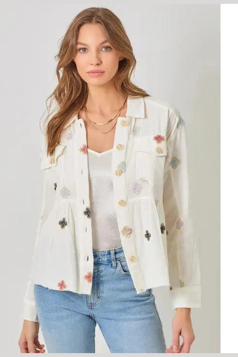 MYSTREE Washed Peplum Jacket 61004 *FINAL SALE*