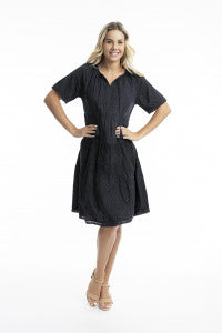 ORIENTIQUE Essential Layered Broderie Dress 40038 *FINAL SALE*