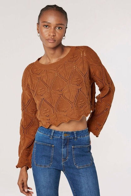 APRICOT Pointelle Sweater 840362