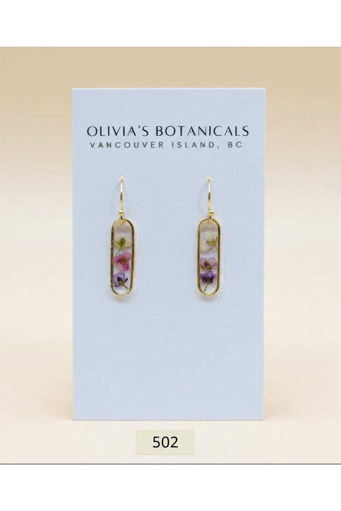 OLIVIA'S BOTANICALS Small Dangle Earrings - Rounded Rectangles
