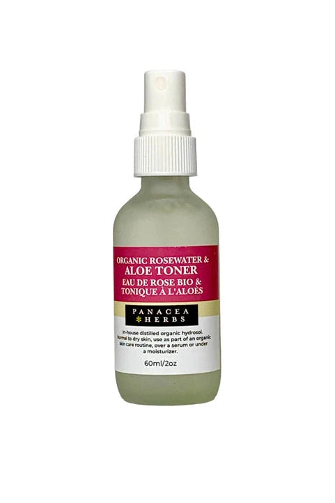 PANACEA HERBS Organic Rosewater and Aloe Facial Toner