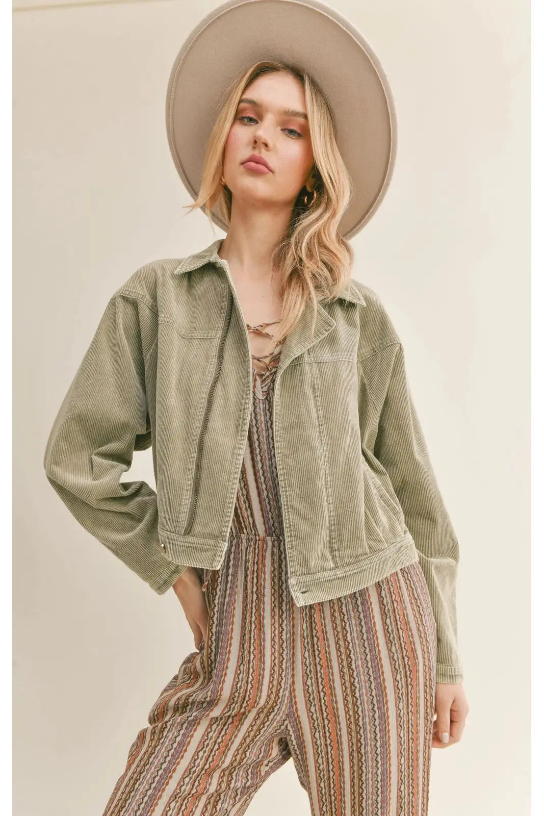 SAGE THE LABEL Kahlo Washed Cord Crop Jacket *Final Sale*