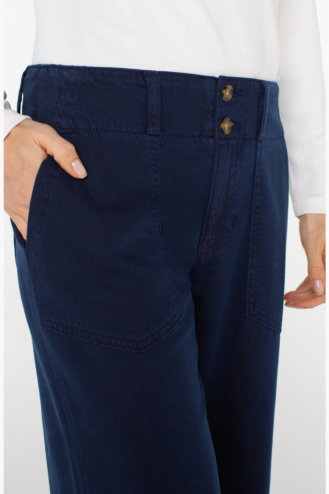 LIVERPOOL Patch Pocket Wide Leg LM4122QTA