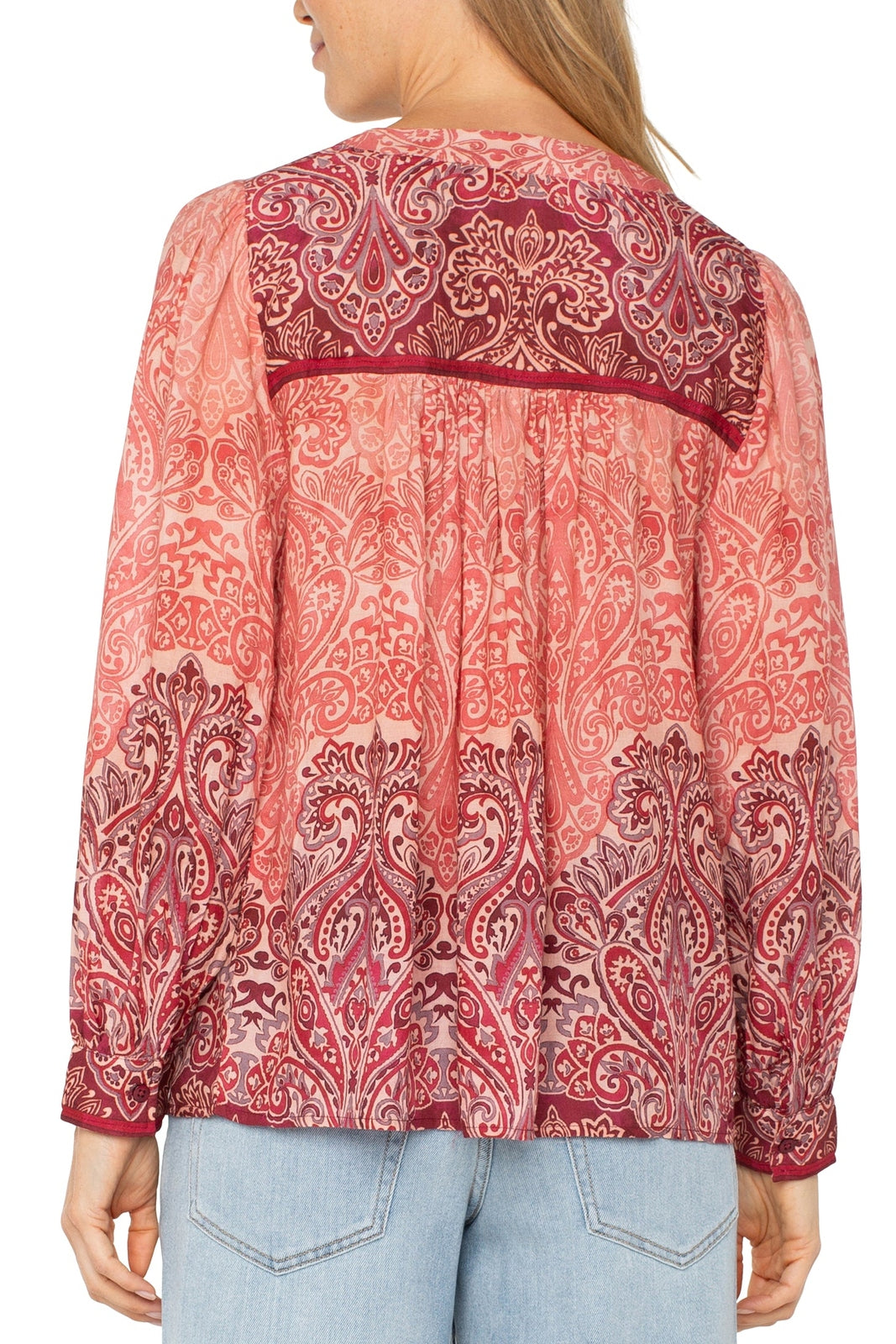 LIVERPOOL V-neck Woven Blouse LM8F55WV6P45