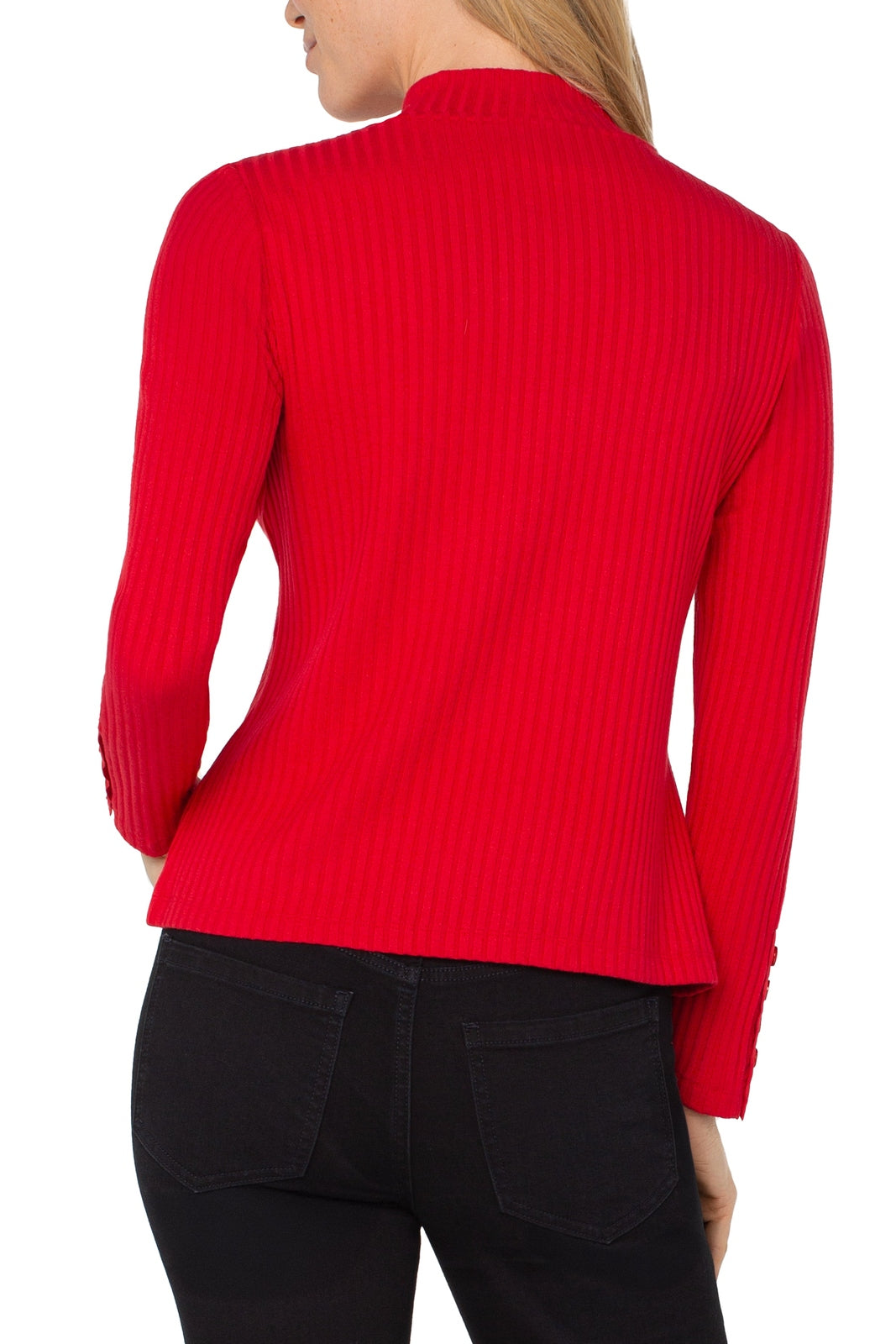 LIVERPOOL L/S Mock Neck Button Detail Top LM8J03K61