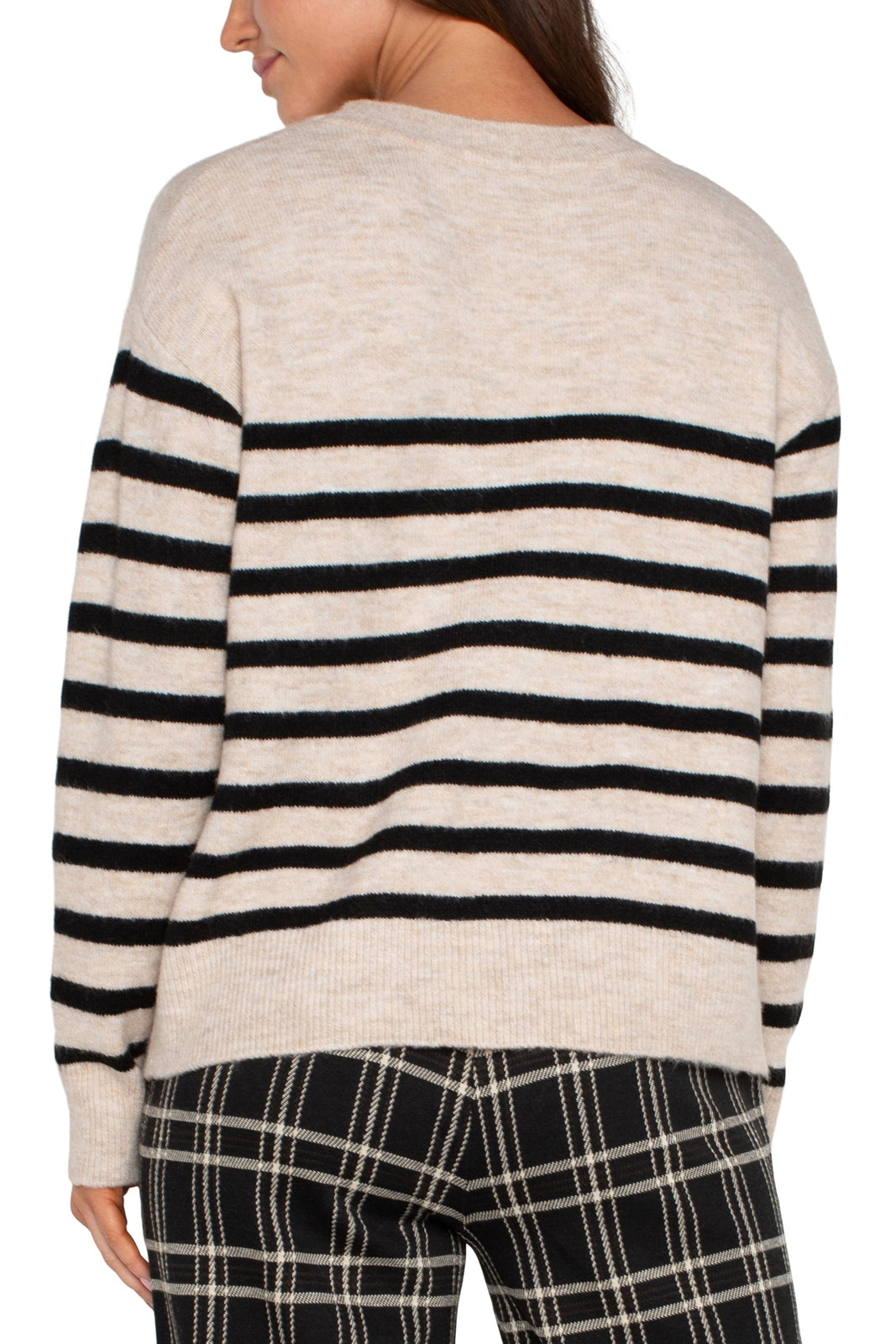 LIVERPOOL Crew Neck Dropped Shoulder Stripe L/S Sweater