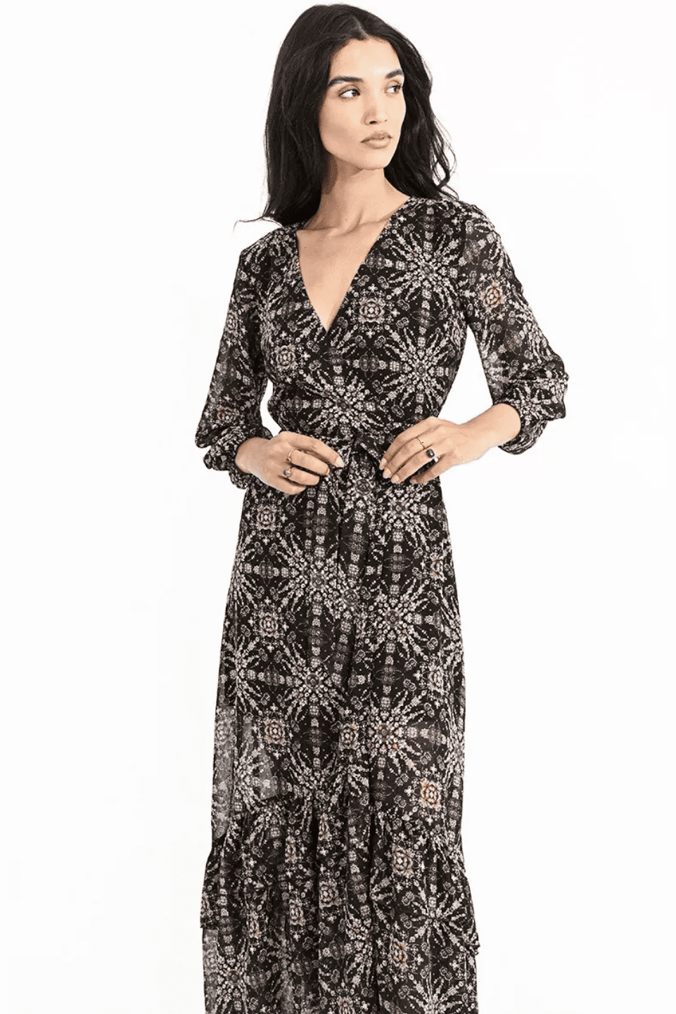 MOLLY BRACKEN T1680BBH23 Long Print Dress *Final Sale*