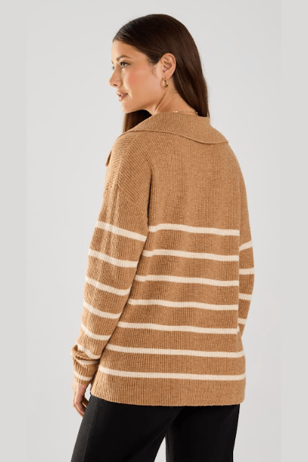 FDJ Collared Stripe Sweater 1849704 *FINAL SALE*