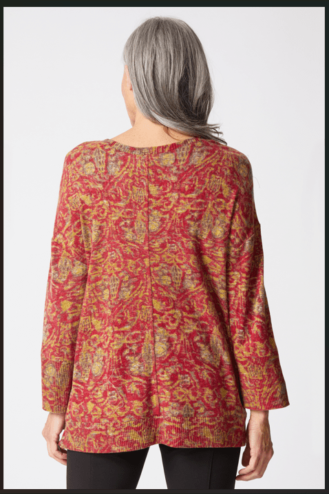 HABITAT Rib Trim ¾ Slv Boxy Crew H35169F5