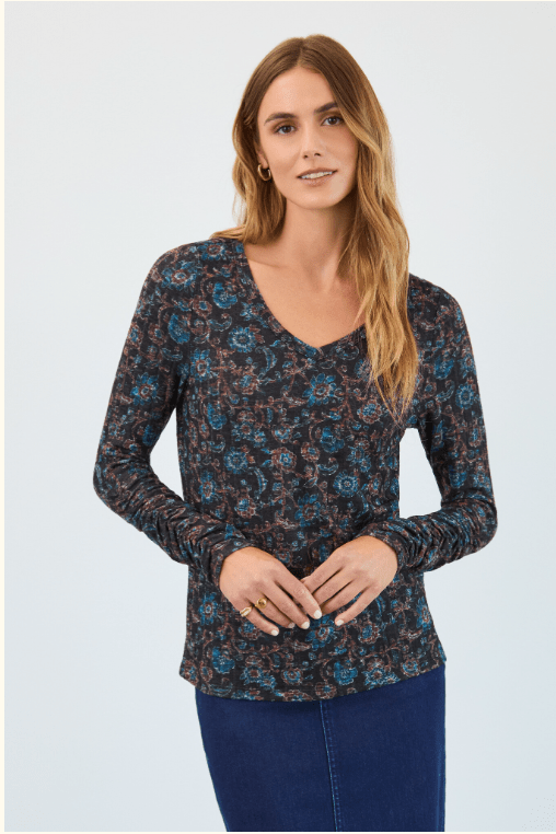 FDJ L/S V Neck Top 3184508