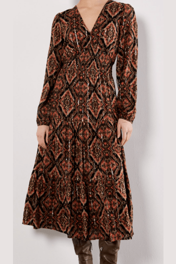 APRICOT Empire Smock Waist Tiered Dress 977860