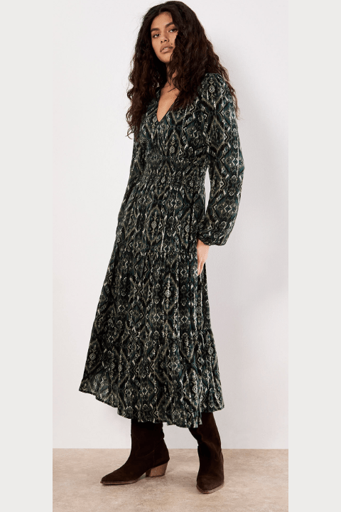 APRICOT Empire Smock Waist Tiered Dress 977860