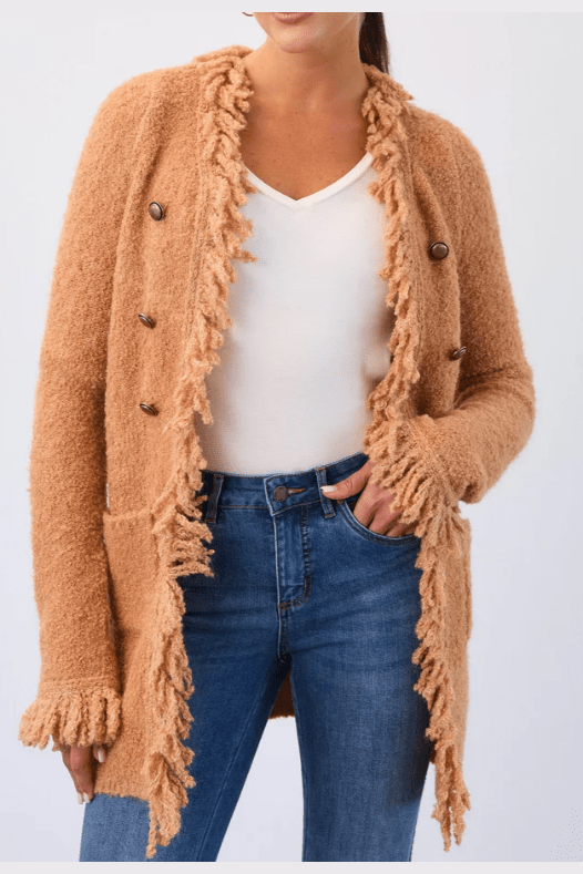 FDJ Fringed Cardigan Coat 1463227