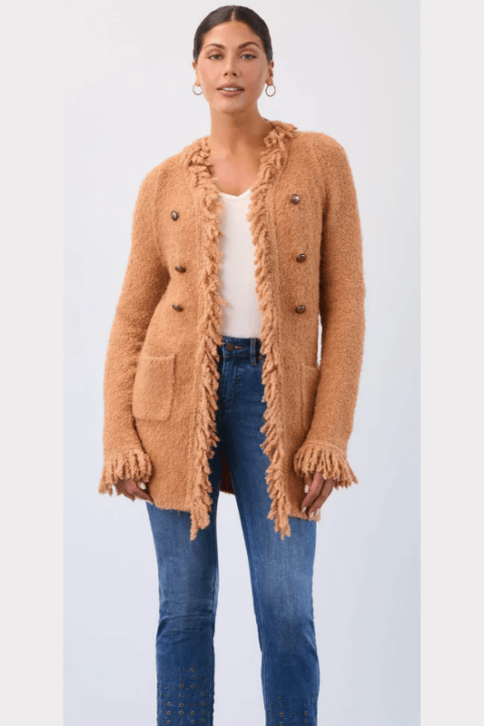 FDJ Fringed Cardigan Coat 1463227