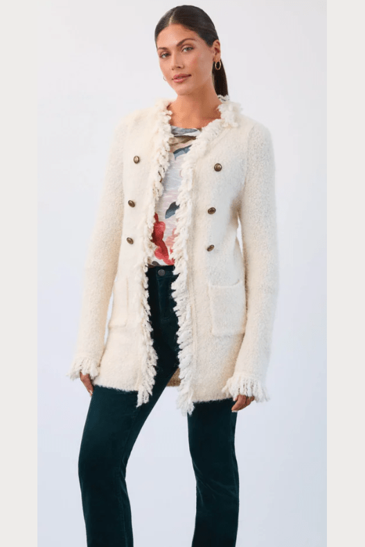 FDJ Fringed Cardigan Coat 1463227
