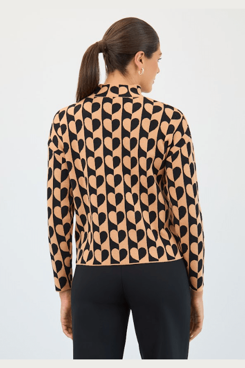 FDJ Mock Neck Jacquard Sweater 1893578