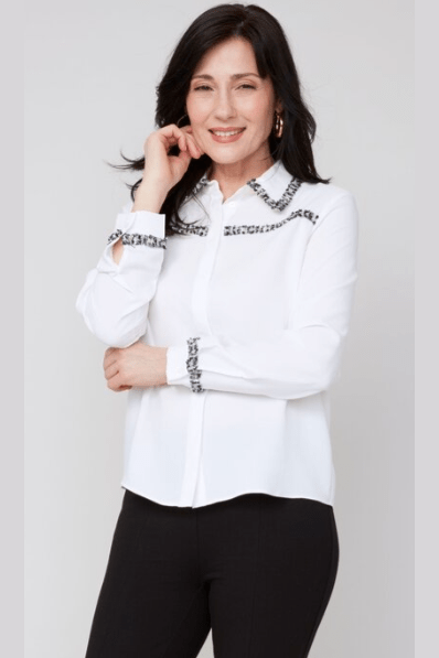 RENUAR Classic Woven Blouse R5142