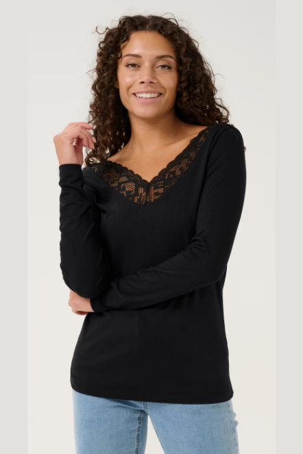 CREAM Trulla L/S Lace T-Shirt