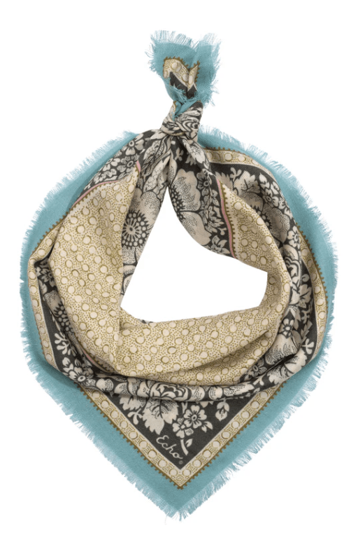 ECHO Vintage Floral Dot Wool Scarf EN1509