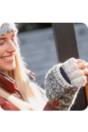 LOST HORIZONS Sadie Wool Knit Finger Mittens