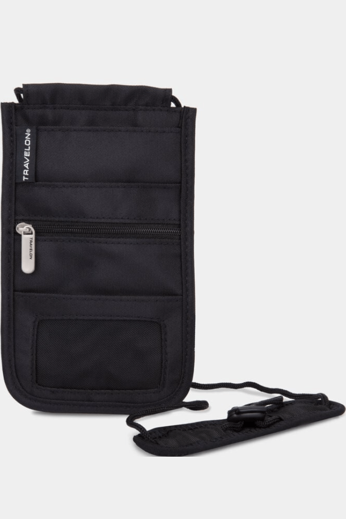 TRAVELON 42372 RFID Blocking Classic Deluxe Boarding Pouch