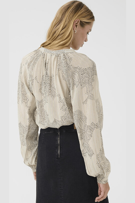 PART TWO Svara Light Floral with Gold Blouse