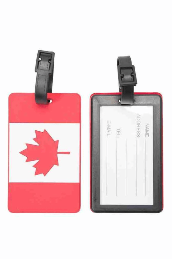 TRAVELON ID50 Canadian Flag Rubberized Luggage Tag