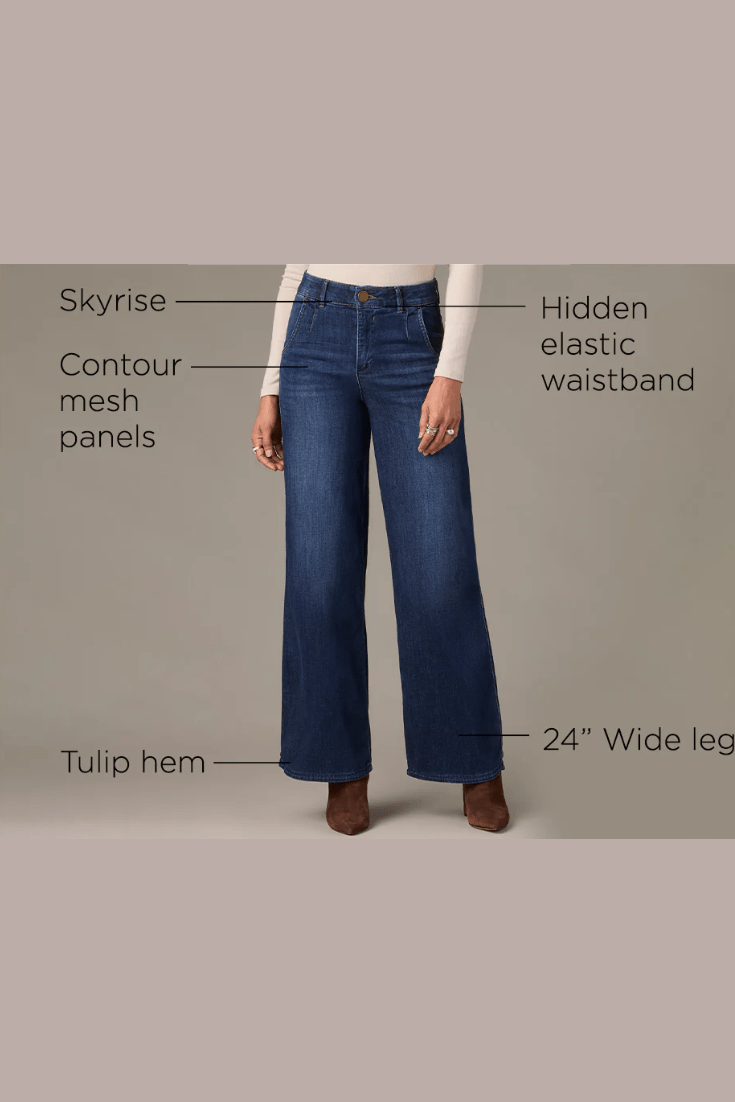 WIT & WISDOM Whitney Crop Wide Leg Sky Rise P8249HGSX