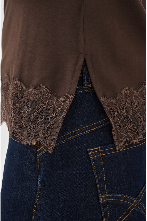CREAM Alvaia Jersey Lace Top