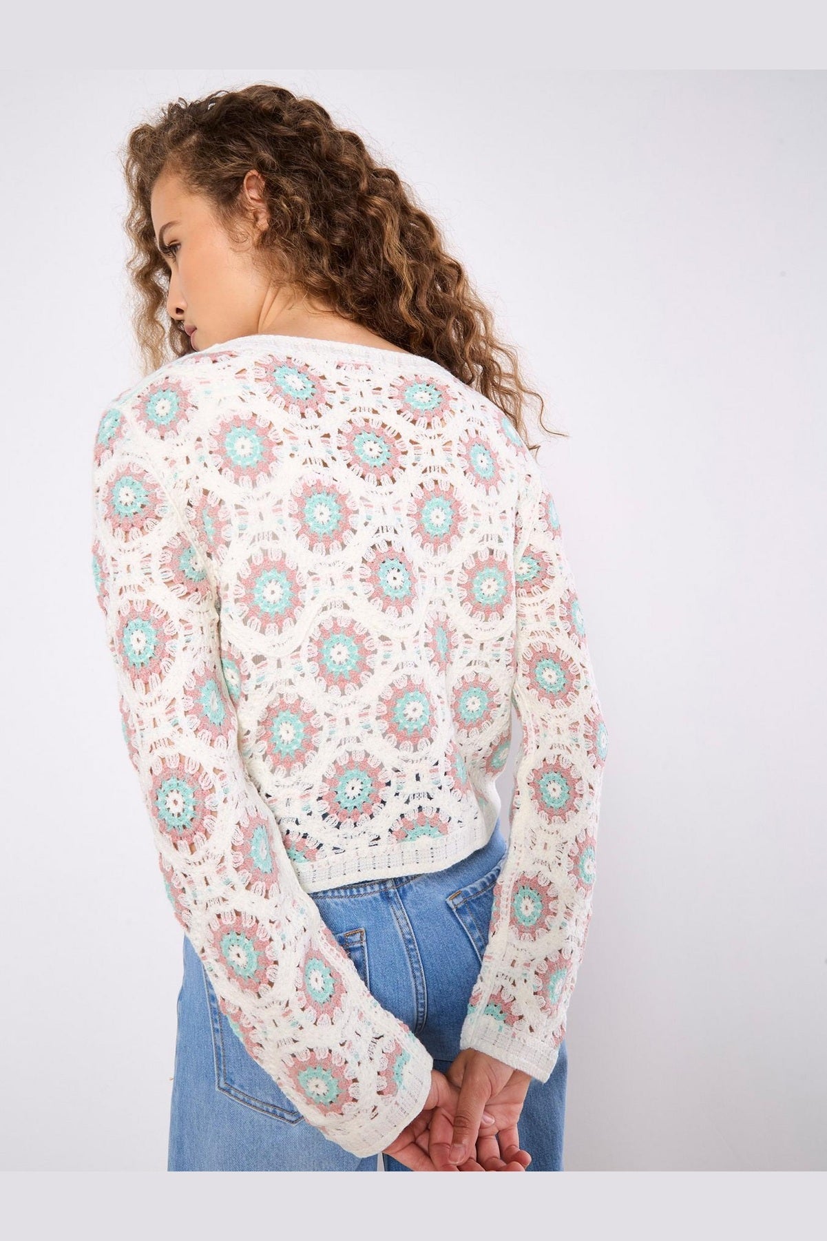 APRICOT Daisy Crochet Cardigan 961937