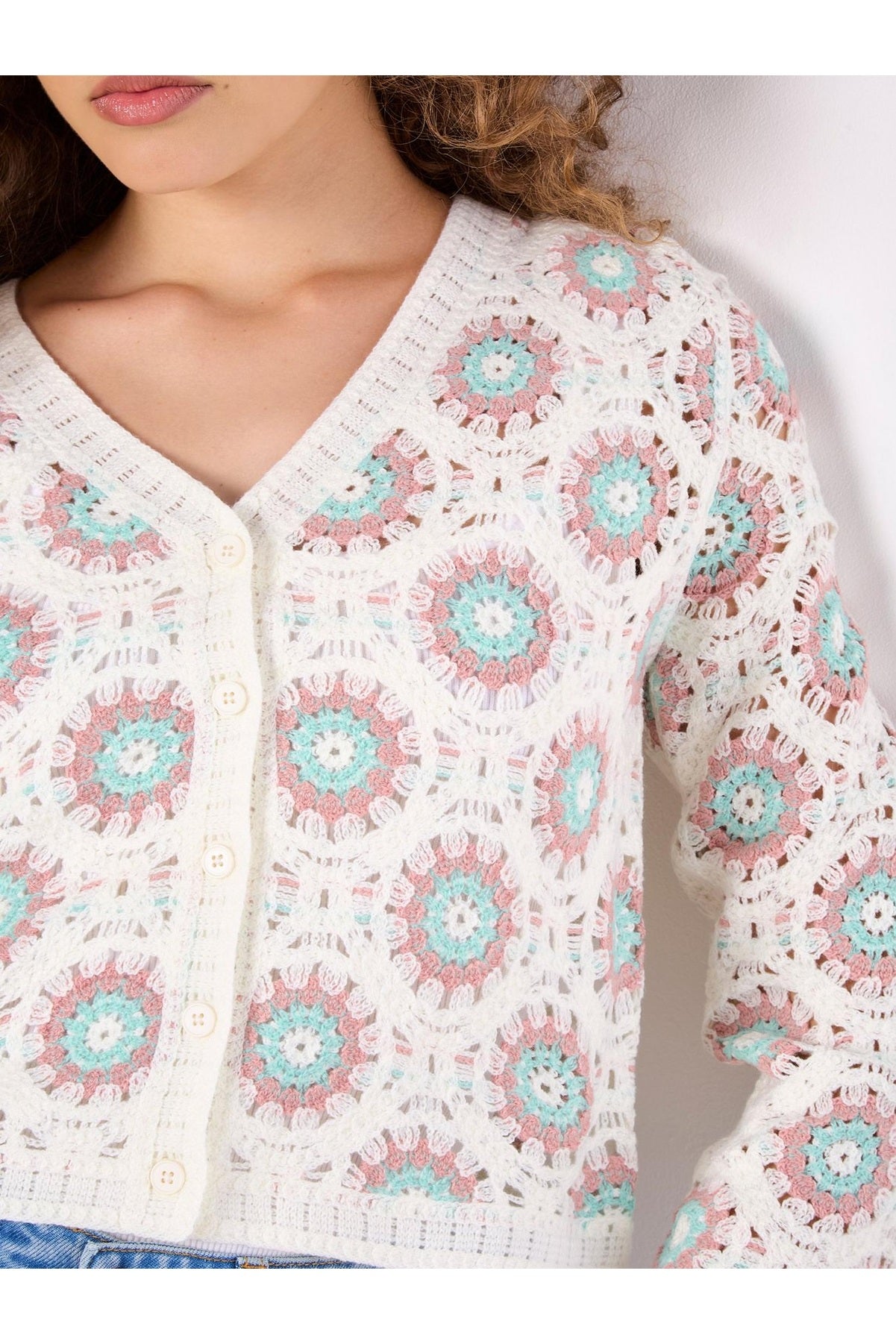 APRICOT Daisy Crochet Cardigan 961937