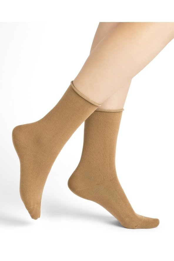 BLEUFORET Fine Wool Socks with Cotton Lining 6700